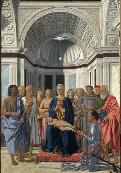 피에로 델라 프란체스카(1416~1492)의‘몬테펠트로 제단화’(1474년). 브레라미술관.