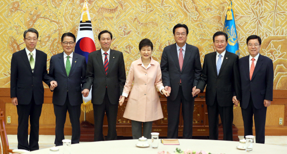 박근혜 대통령, 여야 3당 원내지도부 회동