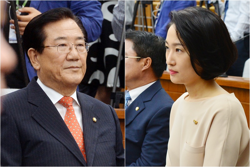 국민의당 박준영(왼쪽) 의원과 김수민 의원. 이종원 선임기자 jongwon@seoul.co.kr