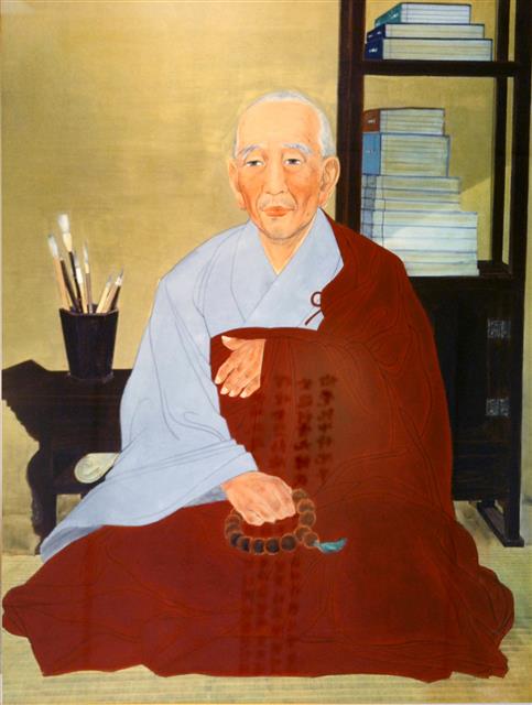 인각사에 모셔진 일연 스님 영정. 스님은 당대 최고의 역사가이자 문인, 불교학자이자 효성이 지극한 아들이었다. 군위군 제공  