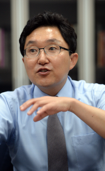 새누리당 당권 주자인 김용태 의원. 박지환 기자 popocar@seoul.co.kr