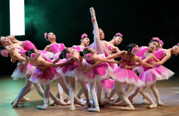 무용 선보이는 중국 청소년