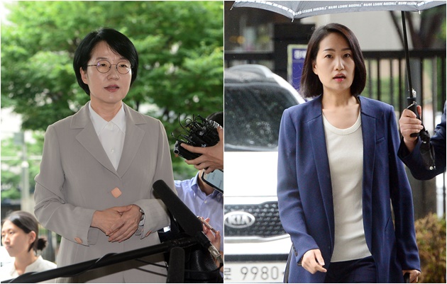 ‘국민의당 리베이트’ 박선숙(왼쪽)·김수민 구속영장 또 기각