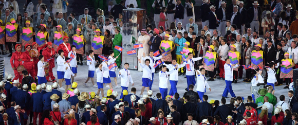 2016 리우 올림픽 개막식 북한 선수단 입장