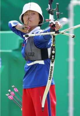 여자 양궁 북한 대표 강은주 선수