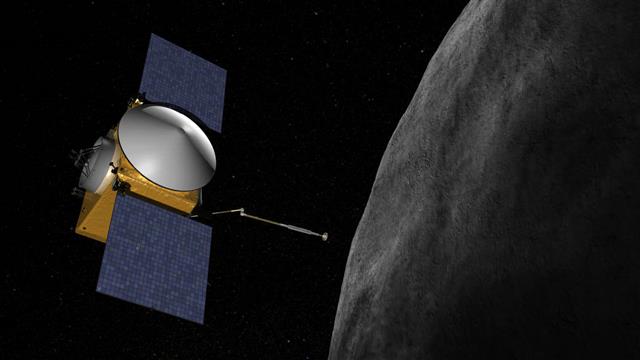 미 항공우주국(NASA)은 다음달 8일 화성과 목성 사이 소행성 벨트에 위치한 베누를 탐사하기 위한 탐사우주선 ‘오리시스렉스’를 발사한다. 6년 간격으로 지구를 찾아오는 베누는 현재 지구에 최근접 통과하는 소행성 중 하나로 현재와 같은 경로가 계속된다면 언젠가는 지구와 충돌할 가능성이 높다고 알려져 있다. 사진은 오리시스렉스가 베누 주변을 돌면서 탐사하는 가상도. NASA 제공