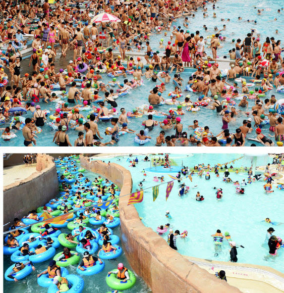 뜨거웠던 1994년 수영장과 더 뜨거운 2016년의 워터파크