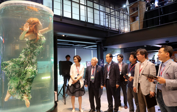 초현실주의 퍼포먼스, 인어가 따로 없네