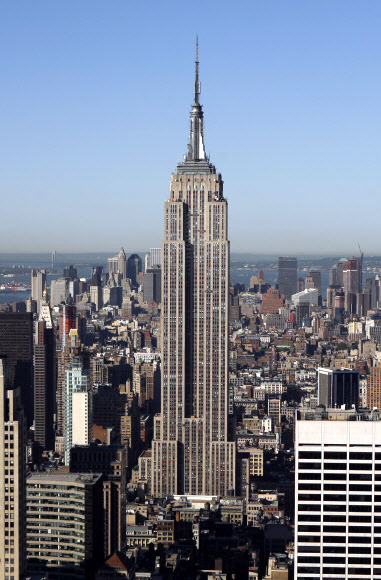 미국 뉴욕을 상징하는 엠파이어스테이트 빌딩.