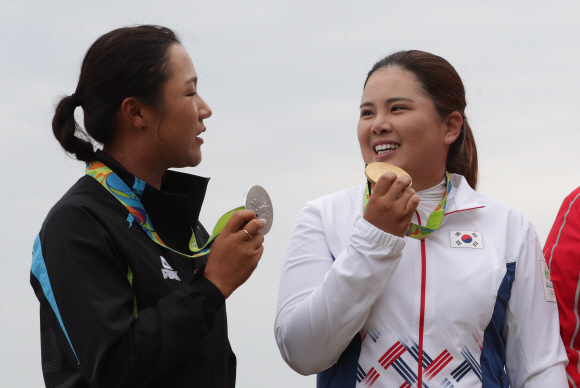 리디아 고(왼쪽) 리우데자네이루=올림픽사진공동취재단