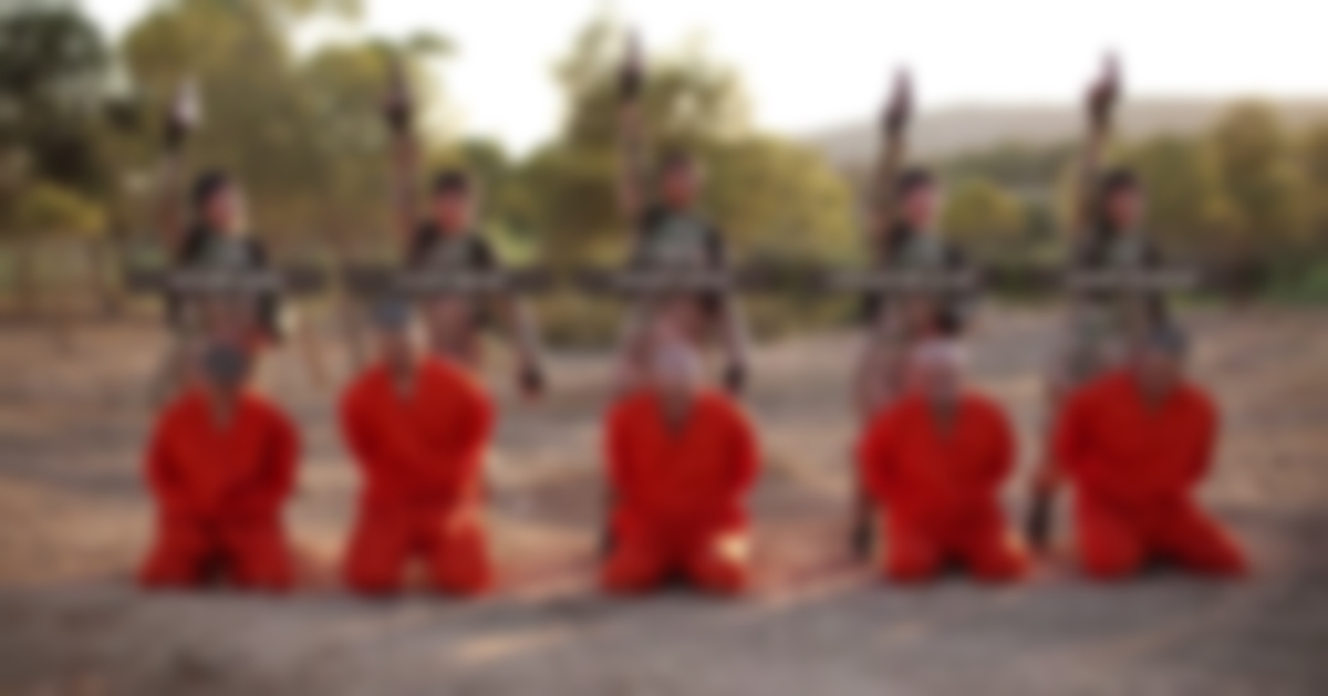 IS가 공개한 소년병들의 쿠르드족 포로 처형 영상.