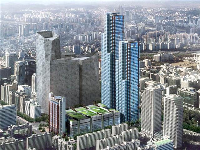 서울 여의도동 22번지에 신축될 대형 복합시설 ´파크원´ 조감도. 현대백화점 제공