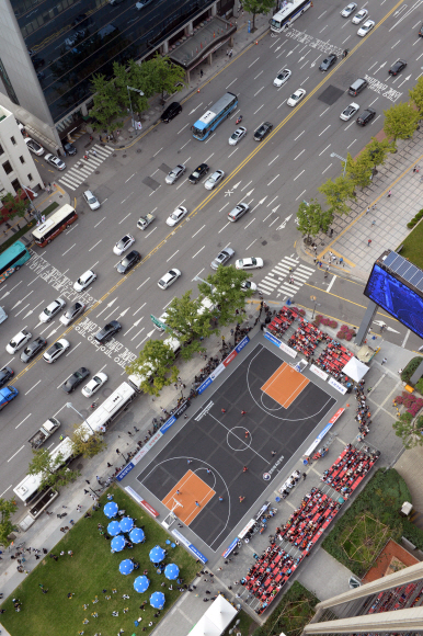 광화문 한복판 농구 코트… 시민들과 축제 한마당