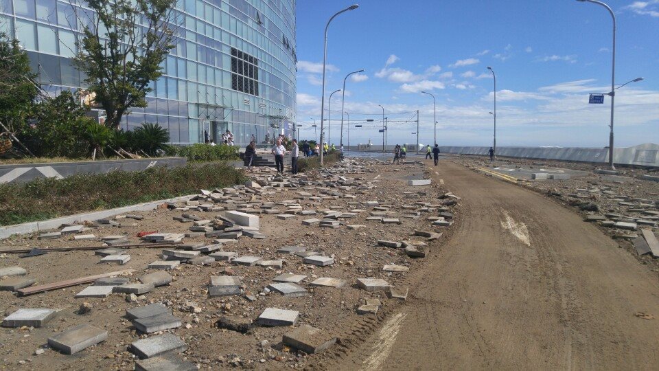 태풍 이후 마린시티 모습