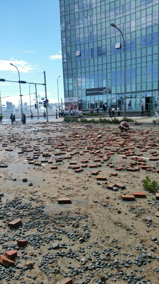 태풍 이후 마린시티 모습