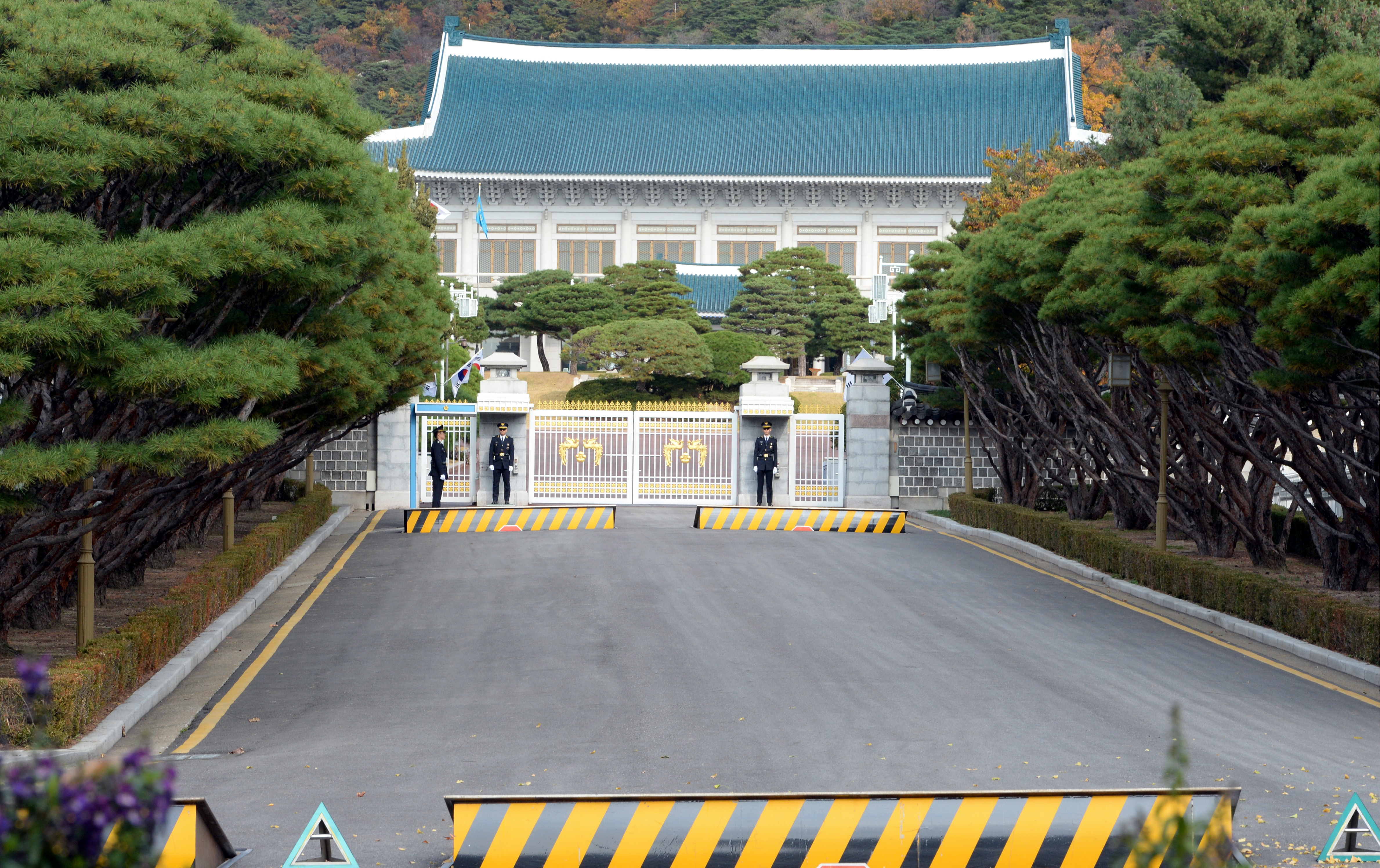 적감감이 느껴지는 청와대 대문