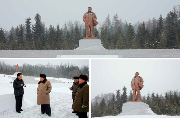 北김정은, 삼지연군 찾아 김정일 추모