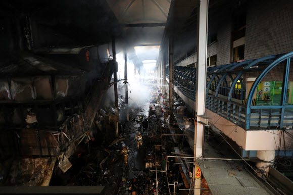 처참한 화재 현장