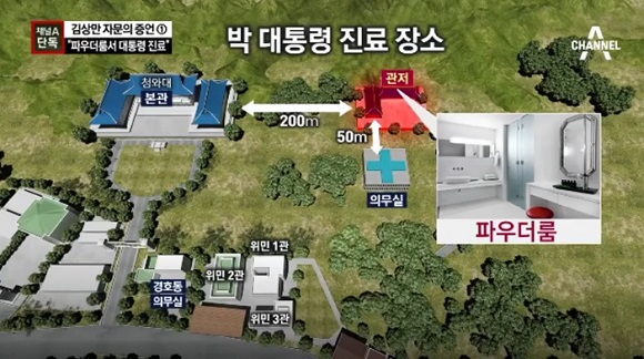 “박근혜 대통령 진료, 청와대 관저 ‘파우더룸’도 이용”