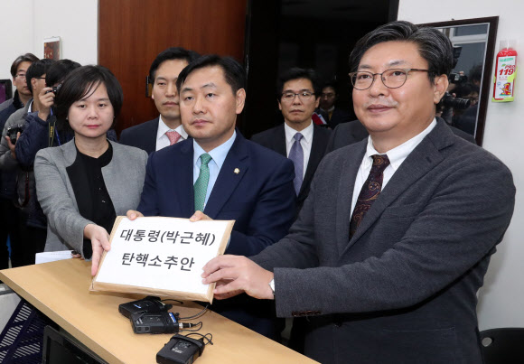 ‘박근혜 대통령 탄핵소추안’ 발의