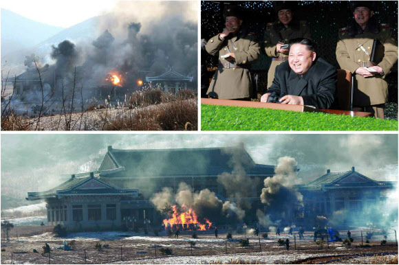 북한 김정은, ’청와대 타격방법 확인’ 목적 전투훈련 참관