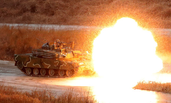 불 뿜는 K-1 전차