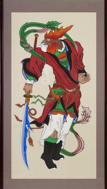 만봉(1910~2006)의 ‘십이지 신장 닭신 미기라 대장’. 1977년 작품.