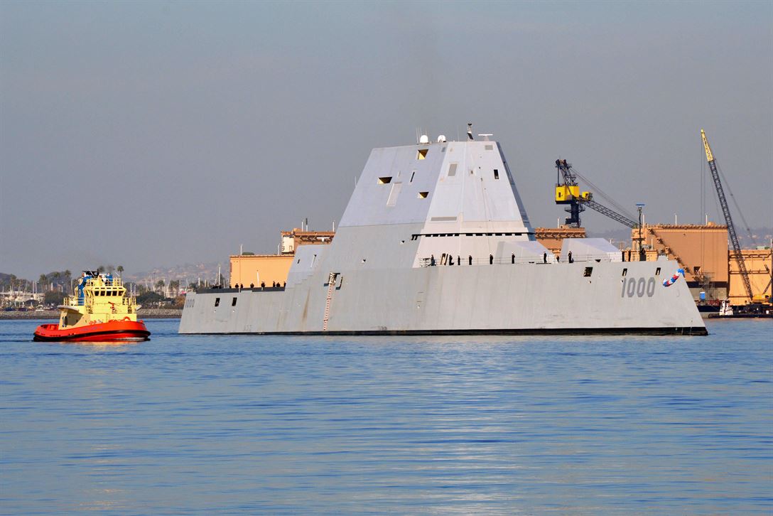 ‘꿈의 전투함’으로 불리는 줌월트는 북한의 핵·미사일 위협은 물론 중국의 태평양 진출도 차단할 수 있는 첨단 무기로, 해상 전투의 패러다임을 바꿀 함정으로 꼽힌다. 미 국방부 홈페이지