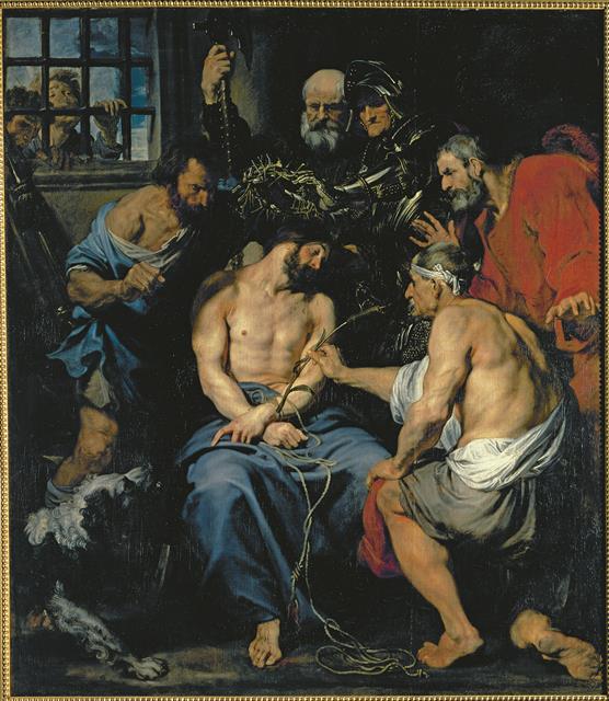 스페인 마드리드 프라도 미술관이 소장하고 있는 반다이크의 1618~1620년 작 ‘가시관을 쓰심’. 학고재 재공