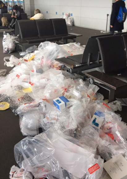 인천국제공항 중국인 쓰레기 대란