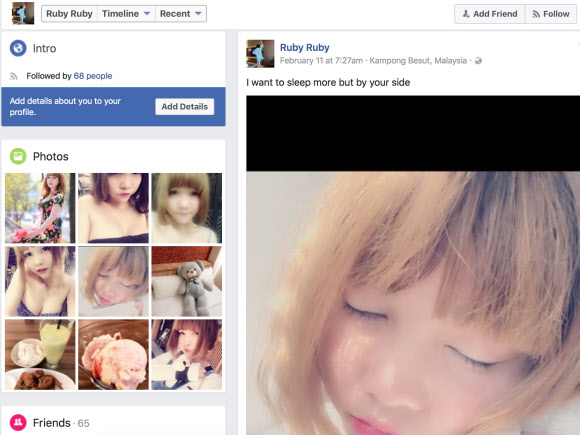 김정남 암살 여용의자 추정 페북