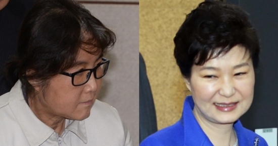 최순실(왼쪽)씨와 박근혜 대통령