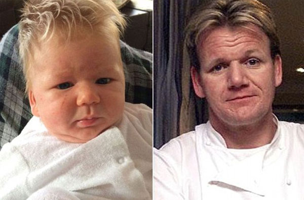 세계 유명 셰프이자 레스토랑 경영자 고든 램지(Gordon Ramsay)를 닮은 아기.
