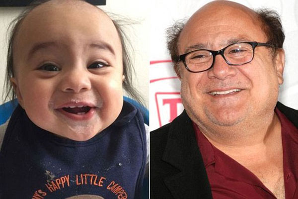 영화감독 겸 배우 대니 드비토(Danny DeVito)를 연상시키는 아기.