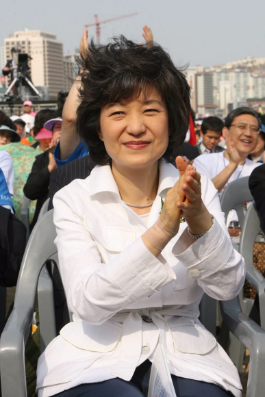 2007년 부산 대부흥회에 참석한 박근혜. 서울신문 포토라이브러리