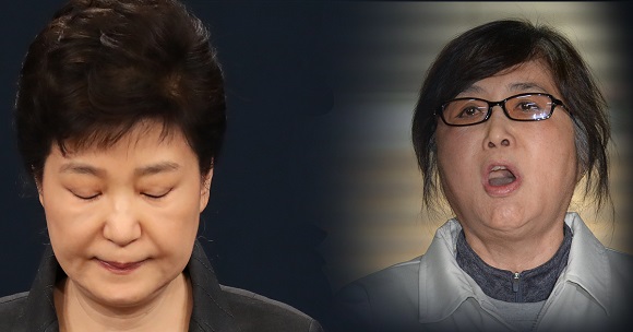 박근혜 전 대통령과 ‘비선실세’ 최순실. 연합뉴스