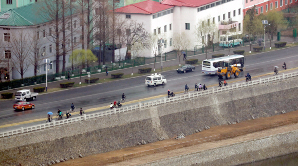 평양의 아침 거리