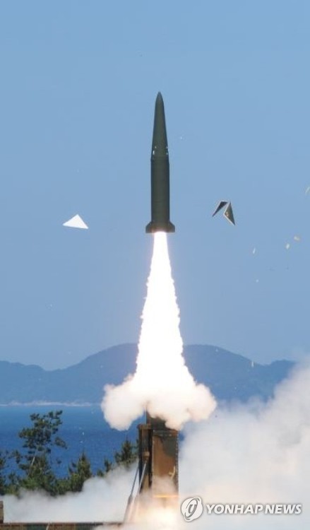 2015년 6월 현무-2B 시험발사 장면[연합뉴스 자료사진]