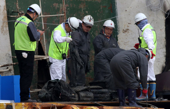 세월호에서 나온 여행용 가방