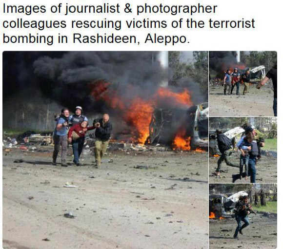 시리아 폭탄 테러, 취재 대신 구조 나선 기자들 