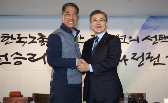 한국노총 정책연대 한 문재인 후보