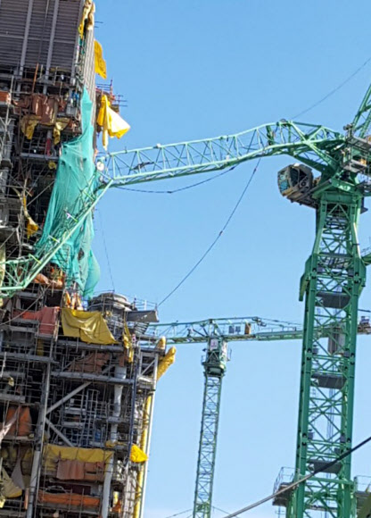 거제 삼성중공업 크레인 전도