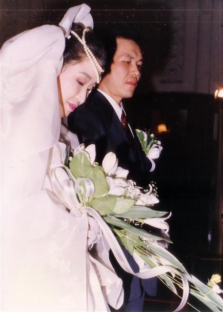 1992년 11월 29일 서울 종로구 수운회관에서 열린 두 사람의 결혼식 모습. 심상정 정의당 대선 후보 캠프 제공