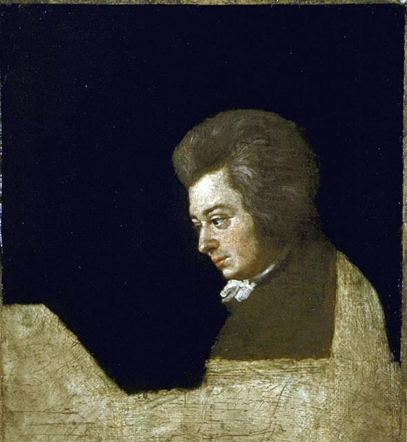 요제프 랑게가 그린 볼프강 아마데우스 모차르트의 미완성 초상화(1782). 모차르트의 실제 모습과 가장 흡사한 것으로 꼽힌다. 갈무리 제공
