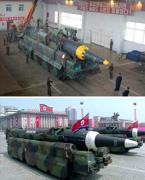 열병식 후 한달만에 ’화성-12’로 등장