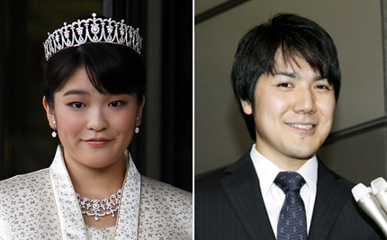 아키히토 일왕의 손녀인 마코(왼쪽) 공주 고무라 게이(오른쪽) AP 연합뉴스