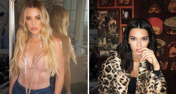 좌-클로에 카다시안(Khloe Kardashian·32) 우-켄달 제너(Kendall Jenner·21)