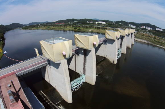 하늘에서 본 공주보