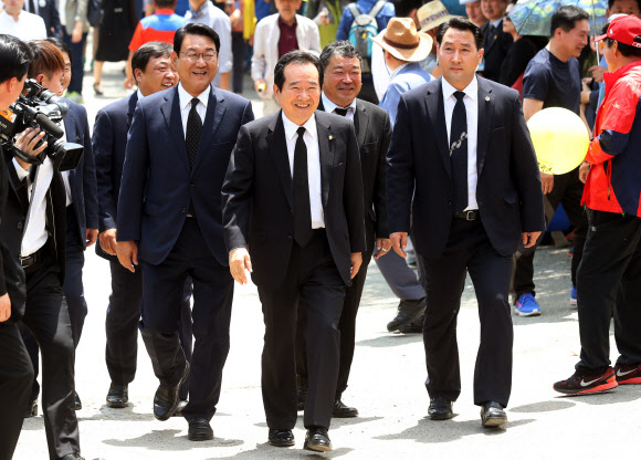 봉하로 향하는 국회의장