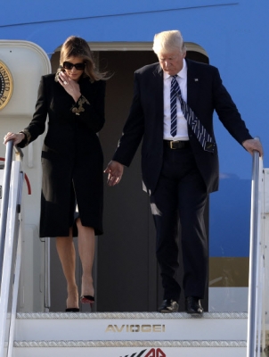 도널드 트럼프 미국 대통령과 부인 멜라니아